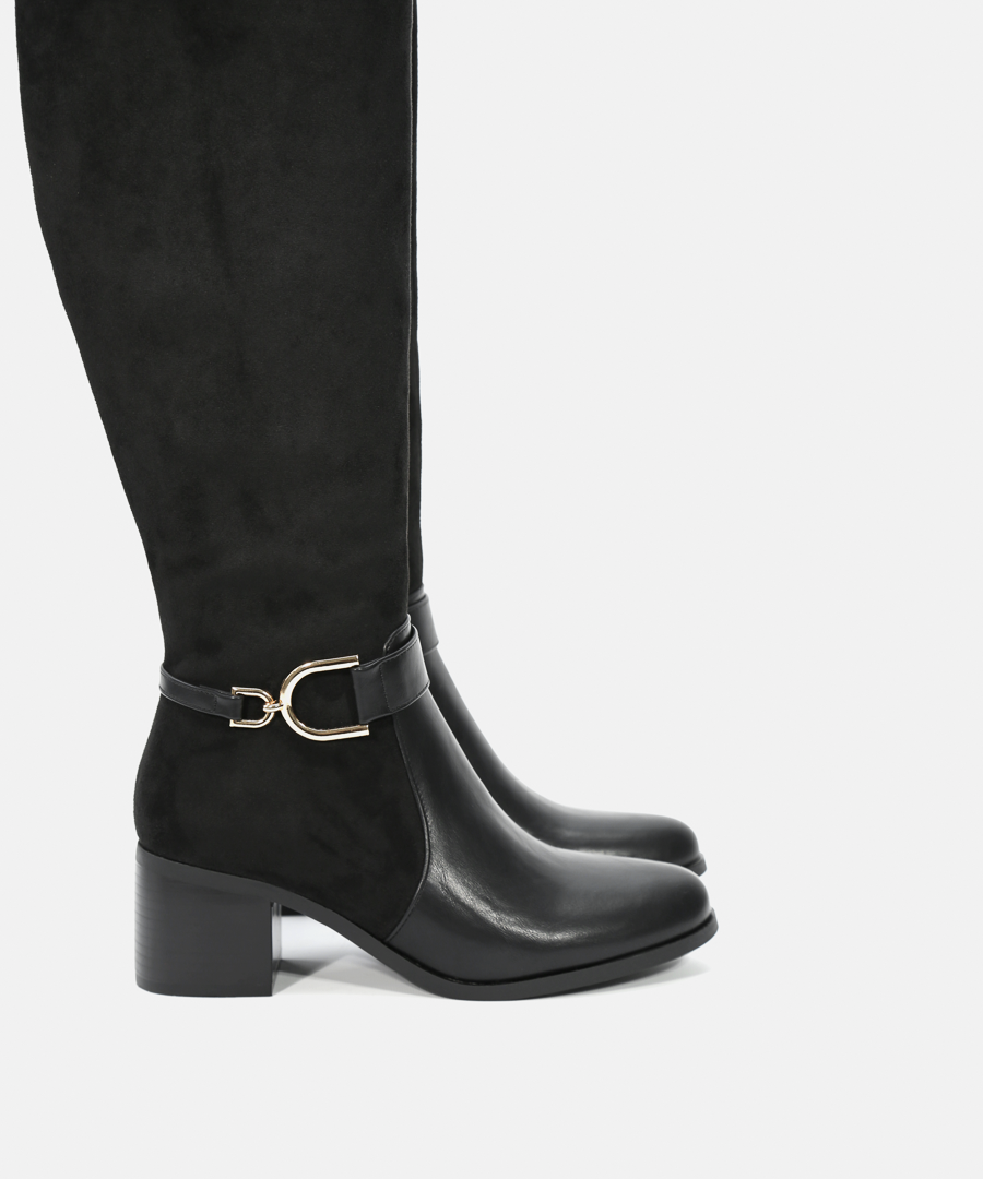 Botas salto adorno metálico image number null